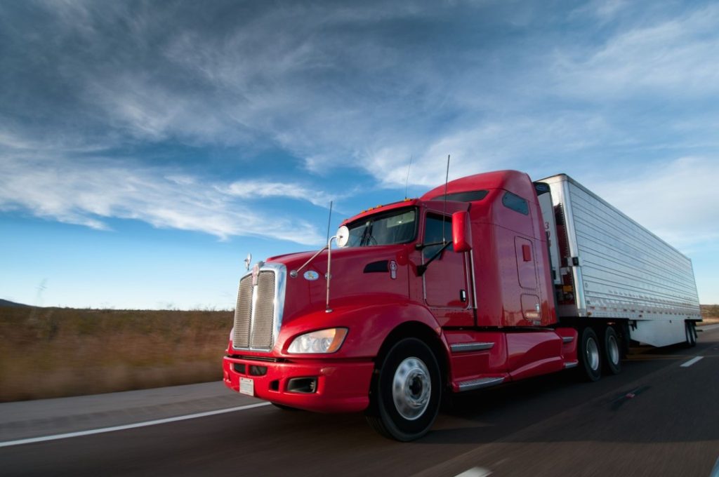 Red Refrigerated LTL Truck