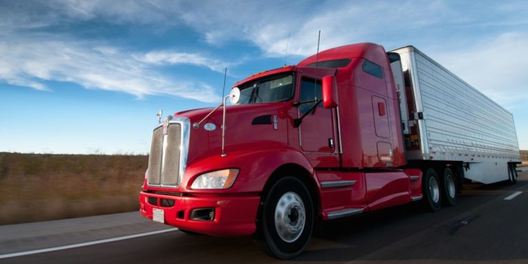 Red Refrigerated LTL Truck